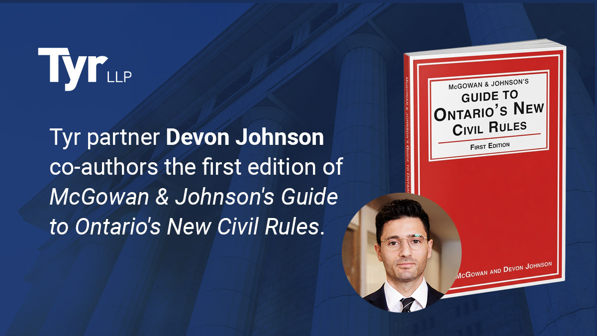 Ontario Civil Rules book published